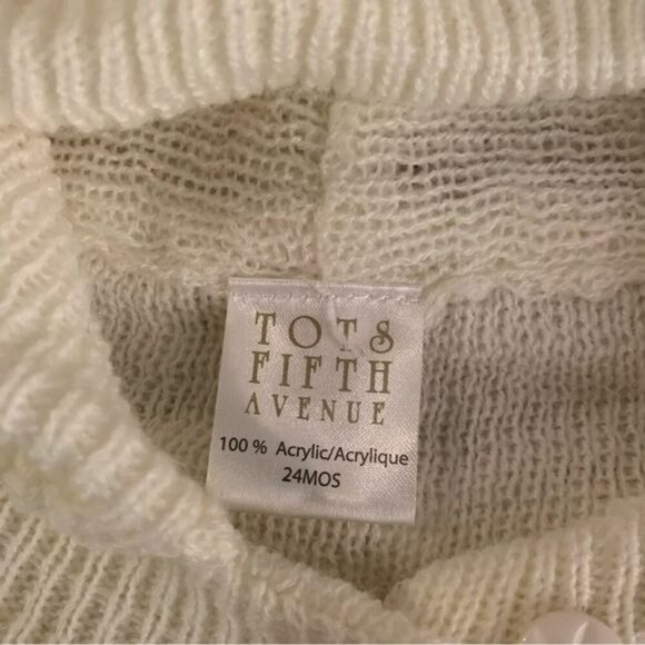 Tots fifth Avenue baby girls hooded white knit cardigan -24M - Picture 6 of 7